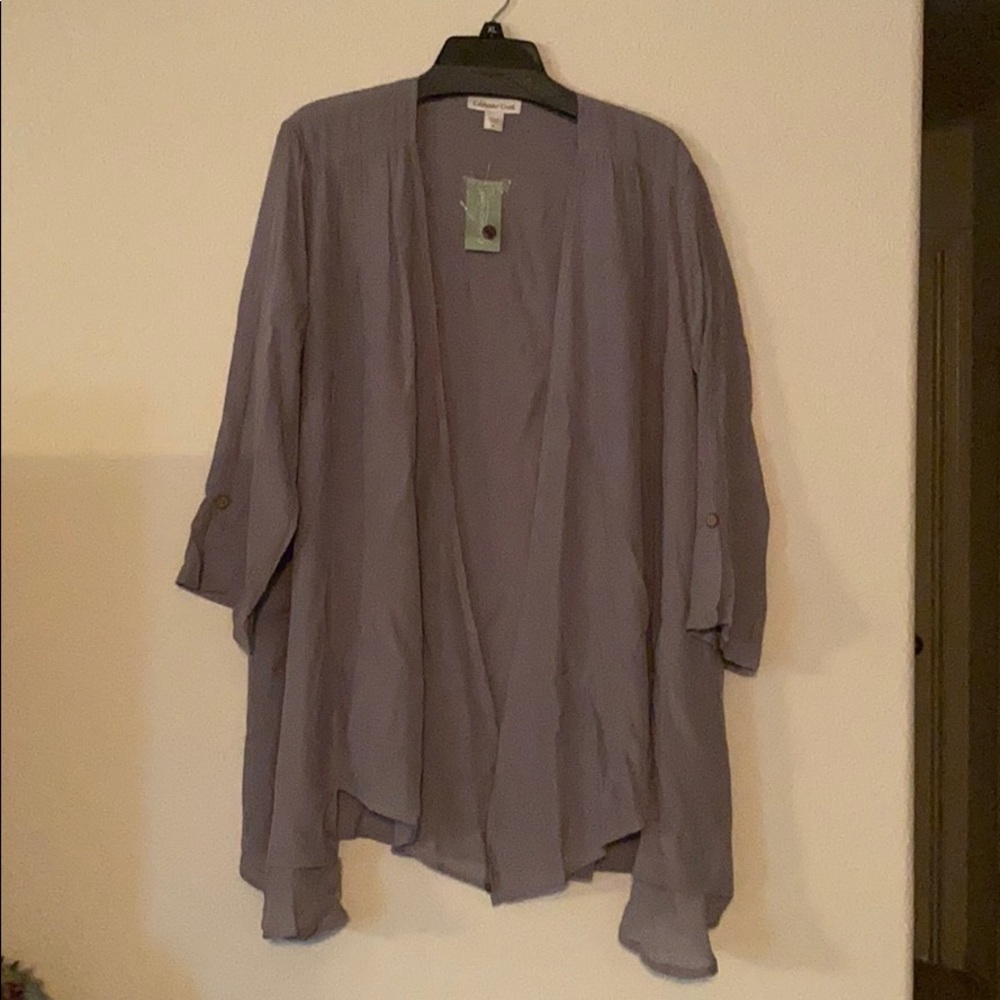 Coldwater Creek Light As Air Jacket Misty Grey